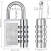 Combination Lock 4 Digit Padlock Zinc Alloy with Combination Code