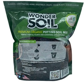 Wonder Soil WONDER SOIL Organic Potting Soil | Ready to Plant Coco Coir Fully Loaded with Nutrients | 3 LBS Bag Expands to 12 Quarts of Indoor Outdoor Soil for Gardens & Plants | Incl Worm Castings, Perlite