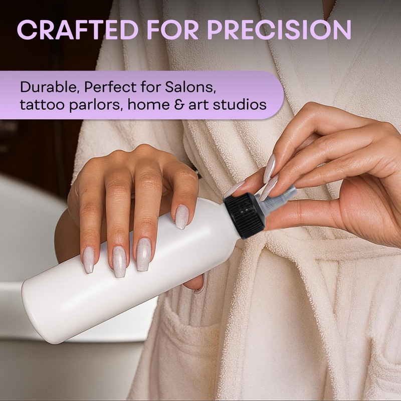 BRIGHTFROM Twist Top Applicator Bottles, Squeeze 6 OZ Empty Plastic