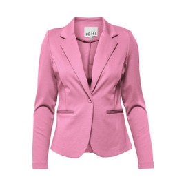 ICHI IHKATE BL Women's Blazer, Short Stretch Jacket, One-Button, with Lapel Collar