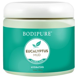 Bodipure Eucalyptus Mud Mask for Body - Rich in Eucalyptus, and Active Mud to Firm and Rehydrate Skin - Spa Quality Mud Moisturizing, and Cooling Skin, 16 Ounce
