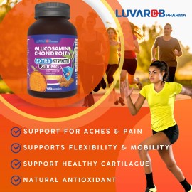 LUVAROBpharma Glucosamine & Chondroitrin 2100 Mcg Hip And Joint Support, 180 Capsules