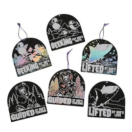 4 1/2" Great North VBS Magic Color Scratch Ornaments - 24 Pieces, Vacation Bible School Supplies