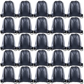KUUQA 25Pcs Gray Drawstring Backpack Bulk Drawstring Bags String Backpack Sport Bag Cinch Bag Gym Backpack for Gym Sport Traveling