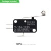 JANDECCN 10Pcs Lead Limit Switch Hinge Roller Lever Arm, SPDT