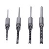 4PCS Woodworking Square Drill Bits Set HSS Wear Resistant 1/4in