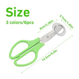 Wisebom Quail Egg Scissors, Stainless Steel, Pack of 6 Quail Egg Scissors, Quail Scissors, Egg Cutter, Small Egg Scissors, Quail Eggs Eggshell Scissors for Home, Kitchen, Restaurant