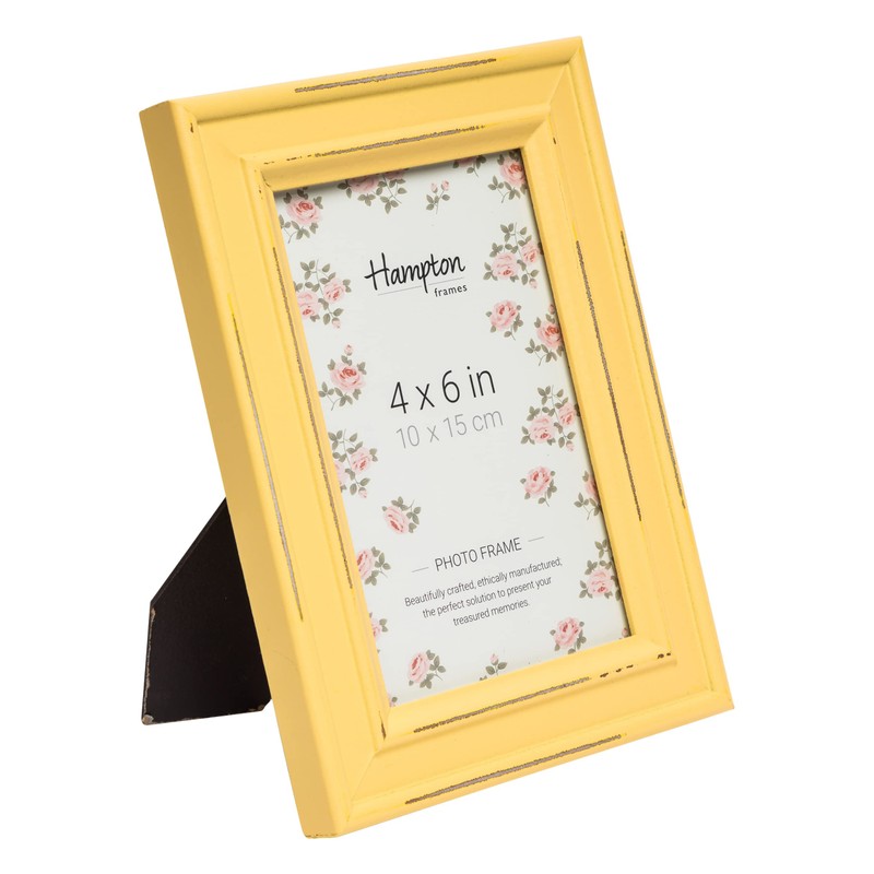 Hampton Frames PALOMA 4x6 (10x15cm) Yellow Picture Photo Frame Glass