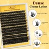 QUEWEL 3D Cluster Lashes, 10-18MM Eyelashes Clusters Wispy Lash Extensions,