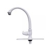 Llave para Lavabo de Cuello Rígido color Blanco para Fregadero