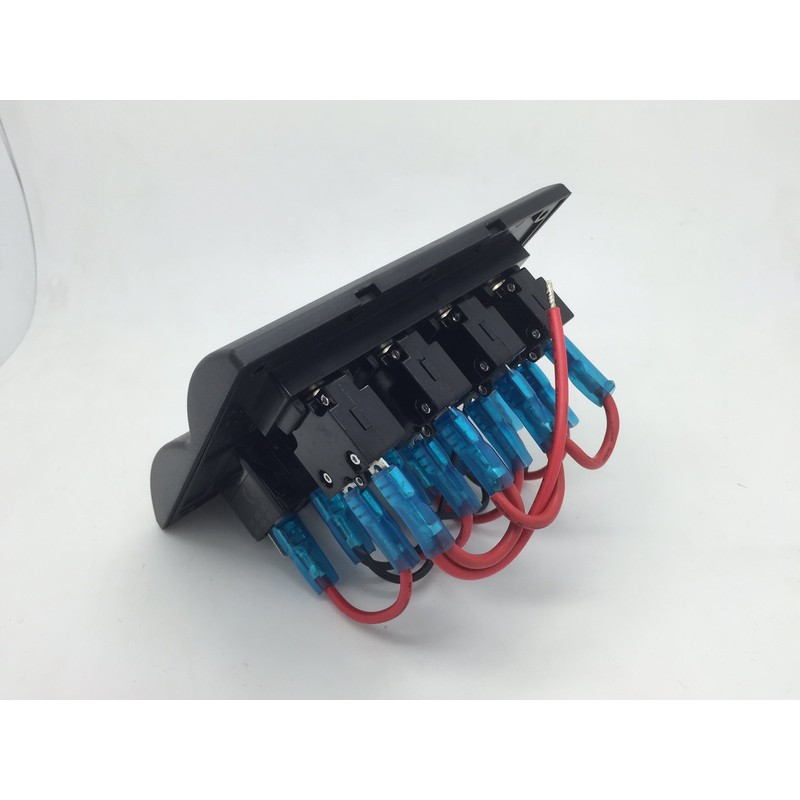 Marine Boat Blue SPLASHPROOF Switch Panel 4 Gang with LED
