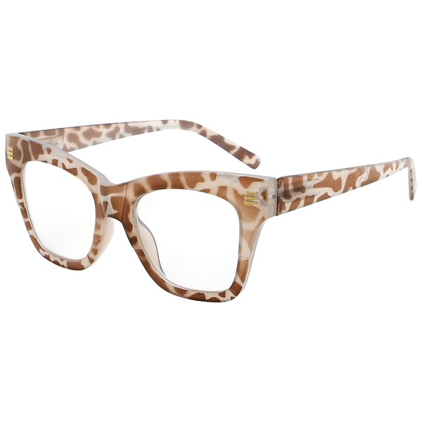 Eyekepper Oversize Reading Glasses for Women Large Frame Readers - Tortoise +1.75