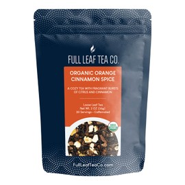 Organic Orange Cinnamon Spice Black Tea - 2 oz Bag (Approx. 30 Servings) | Full Leaf Tea Co.