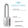 2 Pack disecu 2.6 Inch Long Shackle Combination Lock, 4