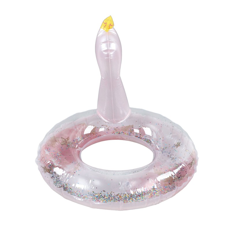 Inflatable Swimming Ring with Sequins Thickened PVC Kids Pool Float