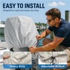 Outboard Motor Cover, 600D Heavy Duty Waterproof Trailerable Boat Engine