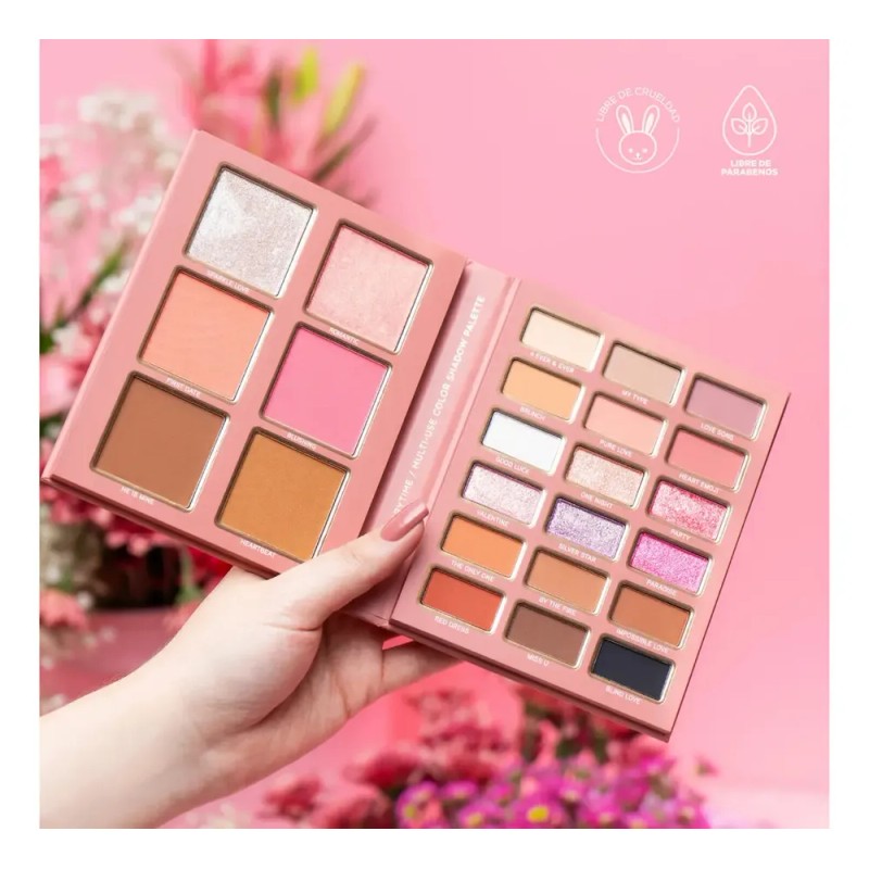 Paleta De Sombras Y Rostro Story Time Atenea Beauty Multicolor