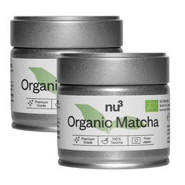 nu3 Organic Matcha Powder - Pure Tencha Matcha from Japan, Mild Flavour, Intense Green, No Additives, Vegan, Gluten-Free, Organic, Finest Green Tea, as Coffee Replacement or for Relaxation - 2 x 30 g