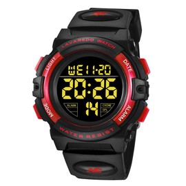 Digital Wristwatch, Boys, Sports Watch, Kids, Waterproof Wristwatch, Children, Outdoor Multifunction 166.2 ft (50 m), Alert, Date Display, LED, Girls, Boys, School Entrance Celebration, Birthday,