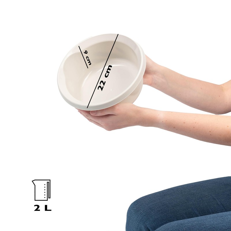 KADAX Matte Plastic Washing Bowl, Plastic Bowl, Round Washing Bowl,