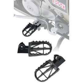 ZETA Racing CT125 (JA55/JA65), CL250/CL500 Wide Foot Peg, Chromoly Mid (Equivalent to Genuine Product), Front and Back Width: Approx. 2.0 inches (50 mm), Stable Riding, Standing, Mud Drainage,
