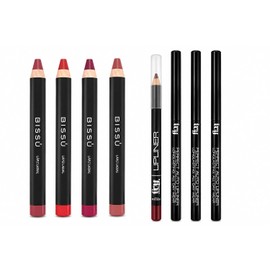 Kit 7 Lapiz Labial Bissu + 4 Delineador de labios IVY | Libres de crueldad animal y parabenos