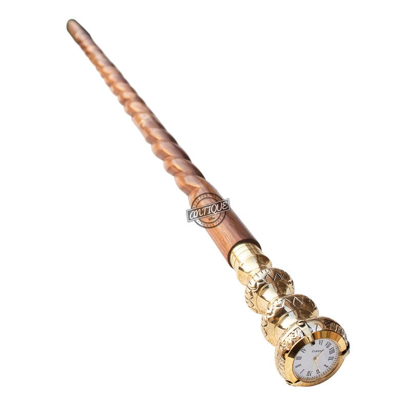 Victorian Vintage Walking Cane for Men & Women Shiny Brass