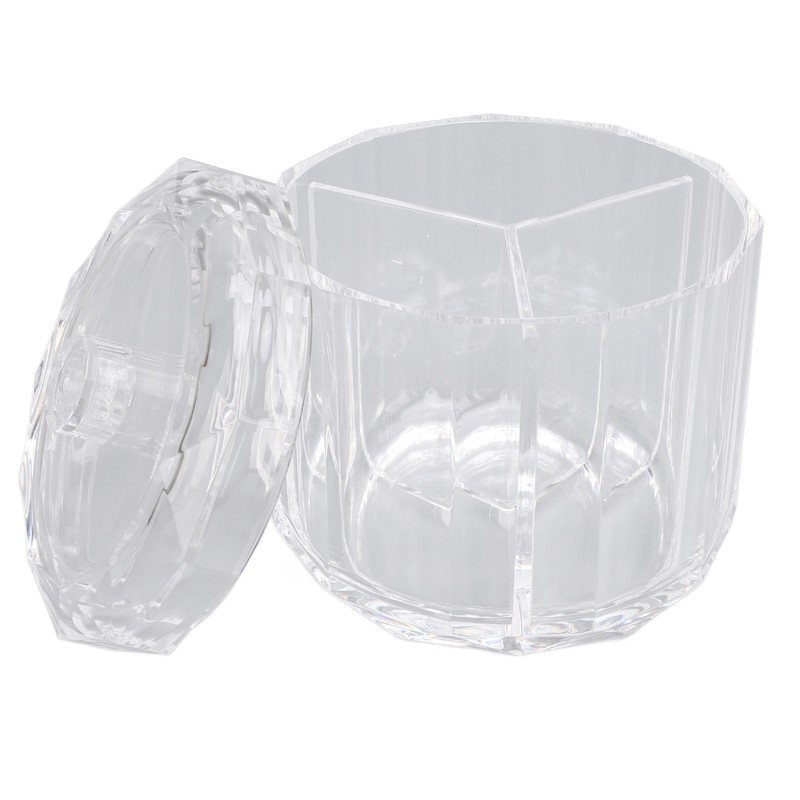 Cotton Swab Holder with Lid Clear Dust Proof Waterproof 3