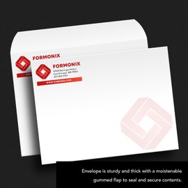 Customize Your 10" x 13" Booklet Envelopes - Upload Your Full Color Logo and Return Address – Custom Professionally Printed Bright White Wove Envelopes – Thick and Sturdy (100)