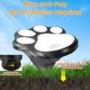 4 Pack Paw Print Solar Light Outdoor,Solar Dog Paw Light