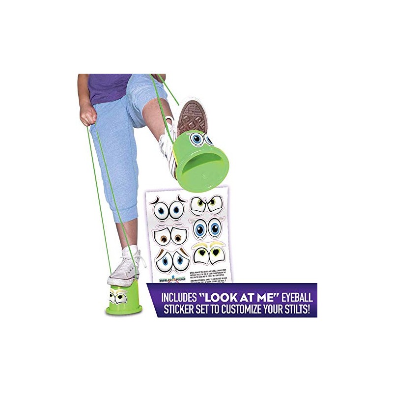 Geospace Walkaroo I-Can! Balance Walking Bucket Stilts with Adjustable Nylon