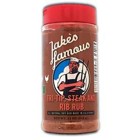 Jake's Righteous Rubs Tri Tip, Steak & Rib Rub 11 Oz All Purpose, Brown Sugar BBQ Seasoning for Beef, Pork, Chicken, Ribs, Prime Rib, Gluten-Free, No MSG (Pack of 1)