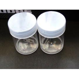 BCW Lot of 2 BCW Half Dollar Round Clear Plastic Coin Storage Tubes w/ Screw On Caps