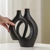 Home Decor （VYD）XL Black Ceramic Vase Sets of 2 for