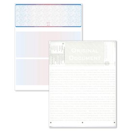 Blank High Security Top Computer Checks, 250 Blue/Red Checks