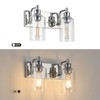 ALAISLYC 2-Light Bathroom Light Fixtures Modern Chrome Vanity Lights for