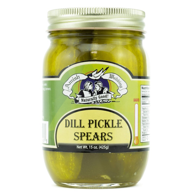 Amish Wedding Dill Pickle Spears 15 Ounces (Pack of 2)