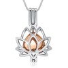 Oinsi Cremation Jewelry Lotus Shape Stainless Steel Memorial Necklace Inside