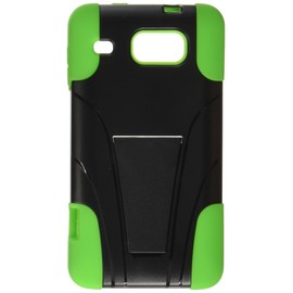 Eagle Cell para Alcatel OneTouch Sonic A851L/Snap LTE 7030Y Funda Protectora híbrida con Soporte – Empaquetado al por Menor, Verde/Negro