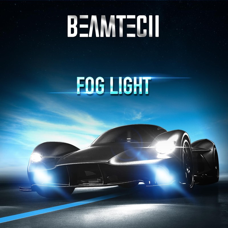 BEAMTECH H7 Fog Light Bulbs, Fog Light Bulb 6500K Light