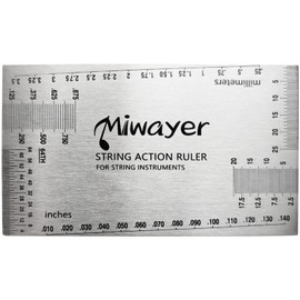 Miwayer String Action Ruler Gauge, Guitar Fret Tools, Precision Guitar Height Gauge, Repairing Tools for Luthier, Fit for Acoustic Guitar, Electric Guitar, Ukulele, Bass, Banjo, Mandolin
