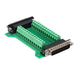 PENGLIN DB25 Male to Female Breakout Board, RS232 D-SUB Serial to 25-Pin Terminal Gender Changer Male