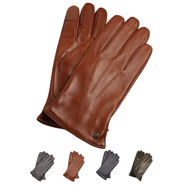 AKAROA ESTD 2019 Men's MAX Leather Gloves, Touchscreen Function, Italian