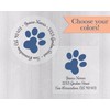 Paw Print Transparent Return Address Labels, Dog Lover Address Stickers
