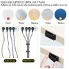 Lumbor37 Clips Organizador de Cables Autoadhesivo, 50 Piezas Clips Adhesivos