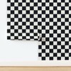 Removable Wallpaper Swatch - Retro Checkerboard Black White Checkered Custom