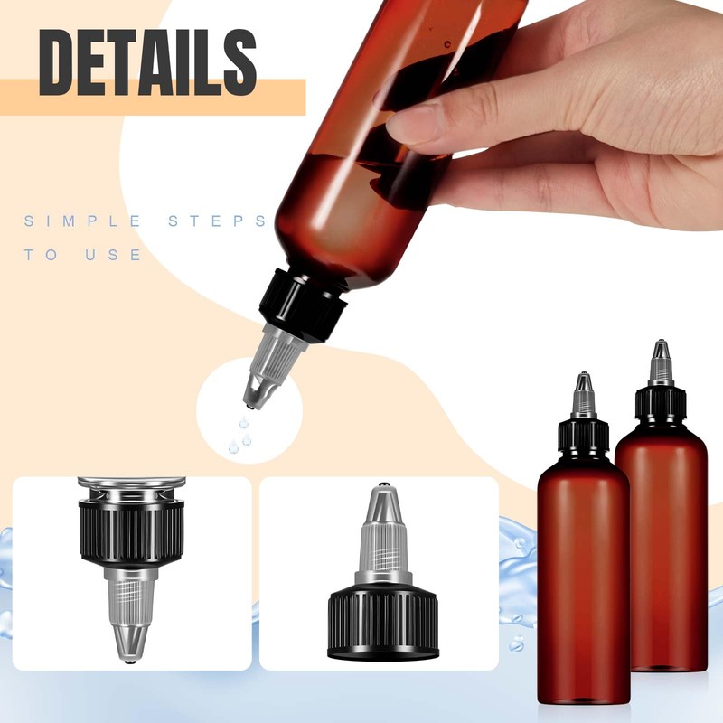Barydat 12 Pcs Applicator Bottles for Hair, Squeeze Hair Oil