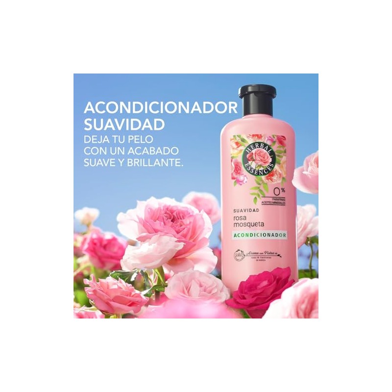 Herbal Essences Acondicionador Suavidad Rosa Mosqueta 400 ml
