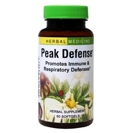 Herbs Etc. Peak Defense - Support a Healthy Respiratory System - Herbal Supplement to Support Immune Health - Vitality Support Supplement for Adults - Gluten-Free - 60 Softgels (60 Servings)