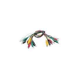 Mercury Test Lead Cables Croc Clips Pack of 10 Mixed Colours
